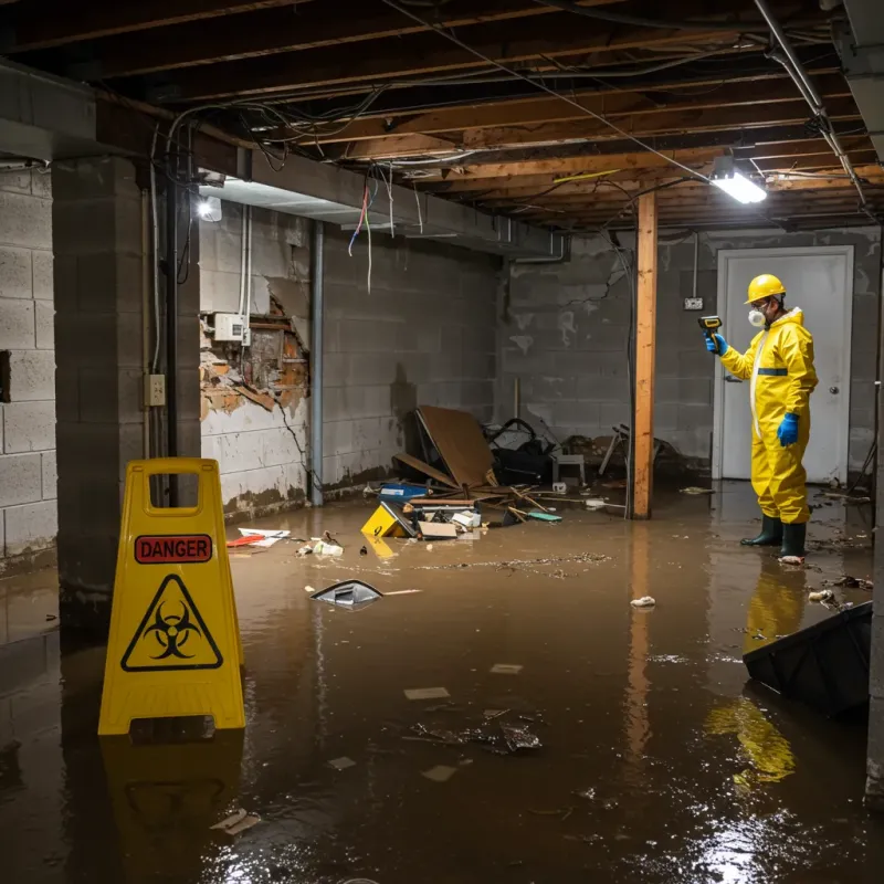 Flooded Basement Electrical Hazard in Newfield, NJ Property